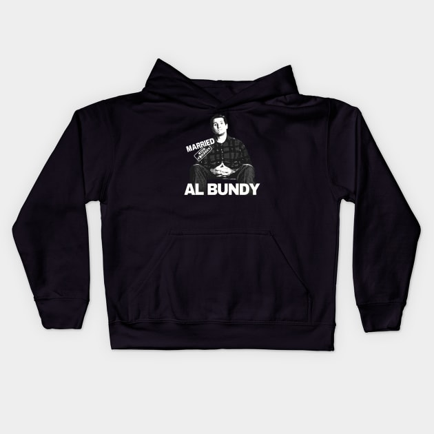 Al bundy - black retro Kids Hoodie by HANASUISI